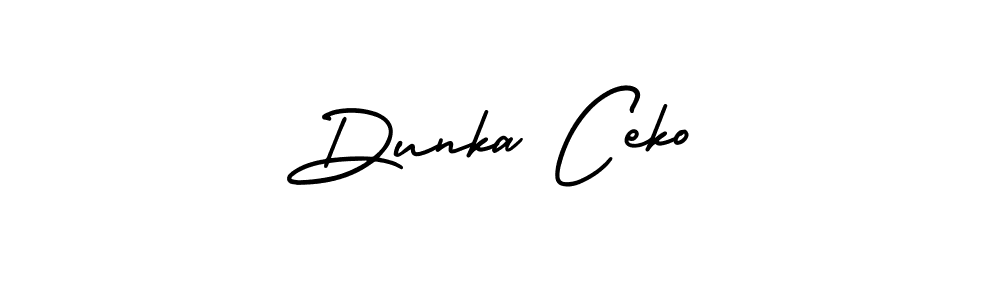 Create a beautiful signature design for name Dunka Ceko. With this signature (AmerikaSignatureDemo-Regular) fonts, you can make a handwritten signature for free. Dunka Ceko signature style 3 images and pictures png