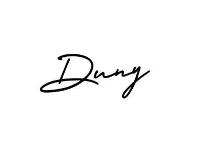 How to make Duny signature? AmerikaSignatureDemo-Regular is a professional autograph style. Create handwritten signature for Duny name. Duny signature style 3 images and pictures png