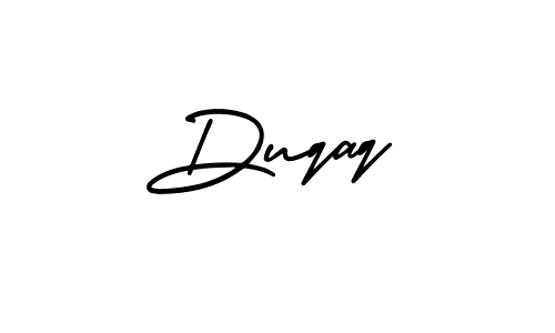 Make a beautiful signature design for name Duqaq. With this signature (AmerikaSignatureDemo-Regular) style, you can create a handwritten signature for free. Duqaq signature style 3 images and pictures png