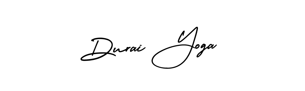 The best way (AmerikaSignatureDemo-Regular) to make a short signature is to pick only two or three words in your name. The name Durai Yoga include a total of six letters. For converting this name. Durai Yoga signature style 3 images and pictures png