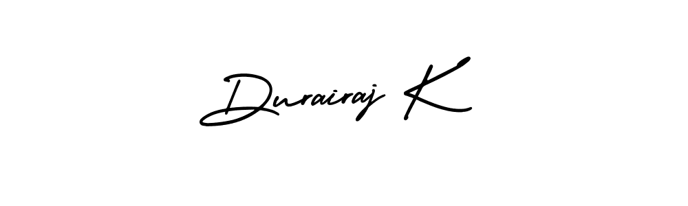 Create a beautiful signature design for name Durairaj K. With this signature (AmerikaSignatureDemo-Regular) fonts, you can make a handwritten signature for free. Durairaj K signature style 3 images and pictures png
