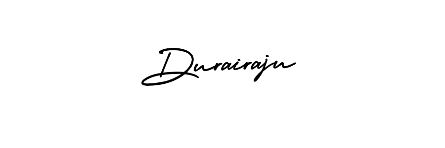 How to make Durairaju name signature. Use AmerikaSignatureDemo-Regular style for creating short signs online. This is the latest handwritten sign. Durairaju signature style 3 images and pictures png