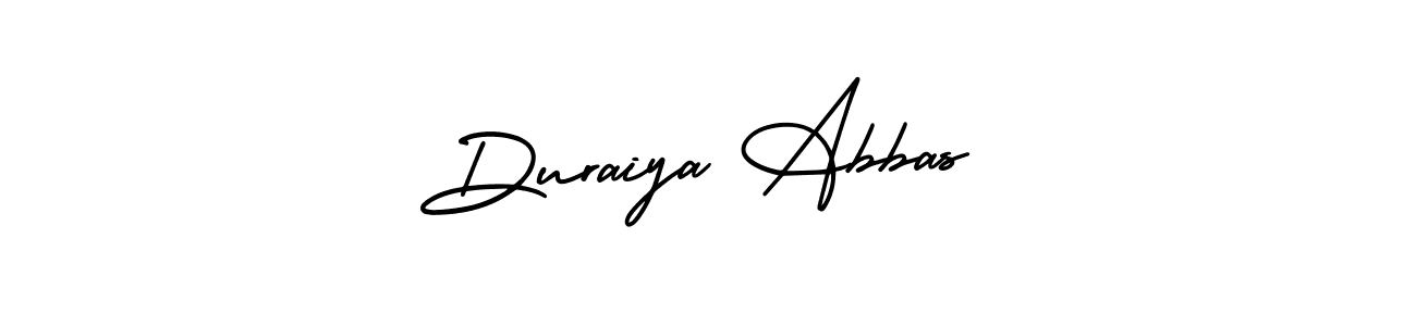 You can use this online signature creator to create a handwritten signature for the name Duraiya Abbas. This is the best online autograph maker. Duraiya Abbas signature style 3 images and pictures png