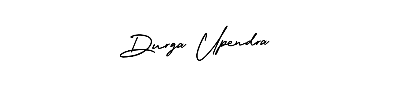 How to make Durga Upendra name signature. Use AmerikaSignatureDemo-Regular style for creating short signs online. This is the latest handwritten sign. Durga Upendra signature style 3 images and pictures png