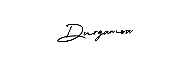 Durgamsa stylish signature style. Best Handwritten Sign (AmerikaSignatureDemo-Regular) for my name. Handwritten Signature Collection Ideas for my name Durgamsa. Durgamsa signature style 3 images and pictures png