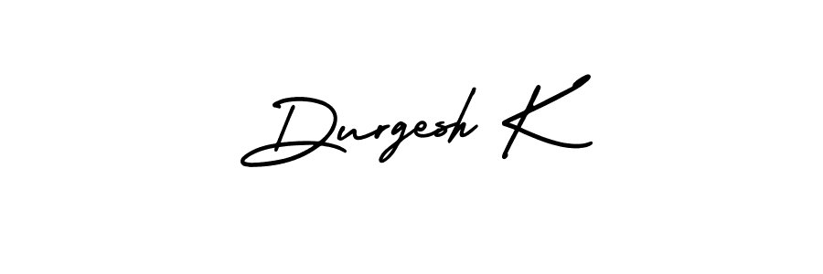 Durgesh K stylish signature style. Best Handwritten Sign (AmerikaSignatureDemo-Regular) for my name. Handwritten Signature Collection Ideas for my name Durgesh K. Durgesh K signature style 3 images and pictures png