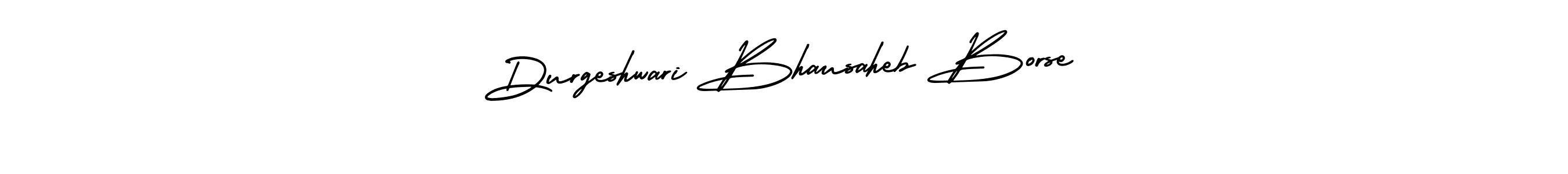 The best way (AmerikaSignatureDemo-Regular) to make a short signature is to pick only two or three words in your name. The name Durgeshwari Bhausaheb Borse include a total of six letters. For converting this name. Durgeshwari Bhausaheb Borse signature style 3 images and pictures png