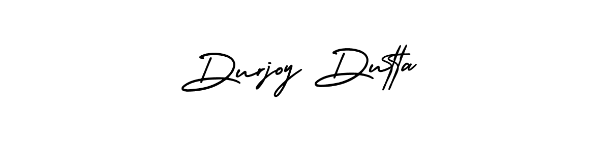 The best way (AmerikaSignatureDemo-Regular) to make a short signature is to pick only two or three words in your name. The name Durjoy Dutta include a total of six letters. For converting this name. Durjoy Dutta signature style 3 images and pictures png