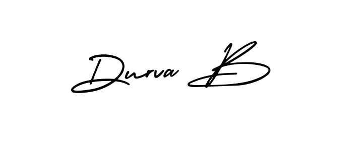 Also You can easily find your signature by using the search form. We will create Durva B name handwritten signature images for you free of cost using AmerikaSignatureDemo-Regular sign style. Durva B signature style 3 images and pictures png