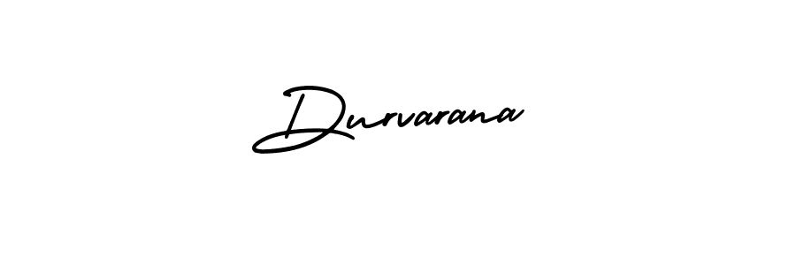 How to make Durvarana signature? AmerikaSignatureDemo-Regular is a professional autograph style. Create handwritten signature for Durvarana name. Durvarana signature style 3 images and pictures png