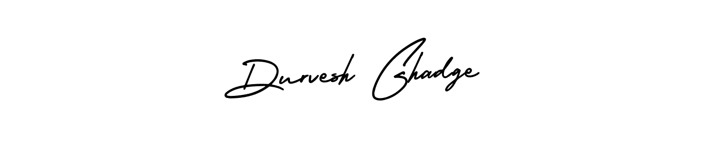 The best way (AmerikaSignatureDemo-Regular) to make a short signature is to pick only two or three words in your name. The name Durvesh Ghadge include a total of six letters. For converting this name. Durvesh Ghadge signature style 3 images and pictures png