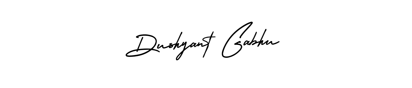 It looks lik you need a new signature style for name Dushyant Gabhu. Design unique handwritten (AmerikaSignatureDemo-Regular) signature with our free signature maker in just a few clicks. Dushyant Gabhu signature style 3 images and pictures png