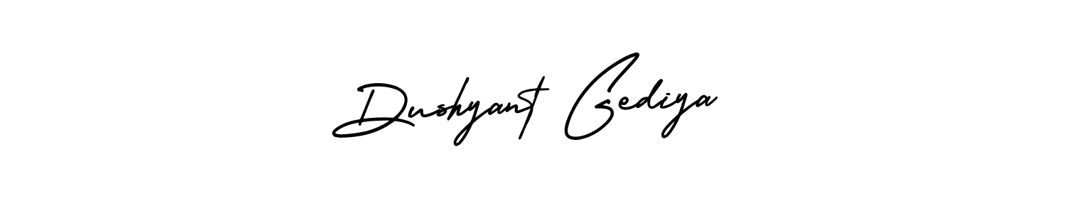 How to make Dushyant Gediya name signature. Use AmerikaSignatureDemo-Regular style for creating short signs online. This is the latest handwritten sign. Dushyant Gediya signature style 3 images and pictures png
