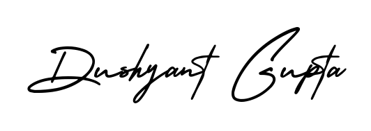 Explore multiple handwriting variations for Dushyant Gupta including this stunning AmerikaSignatureDemo-Regular design. Free to use across all platforms. Dushyant Gupta signature style 3 images and pictures png