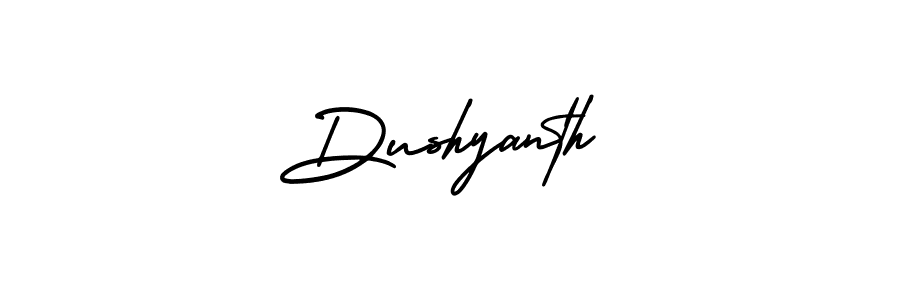 How to make Dushyanth signature? AmerikaSignatureDemo-Regular is a professional autograph style. Create handwritten signature for Dushyanth name. Dushyanth signature style 3 images and pictures png