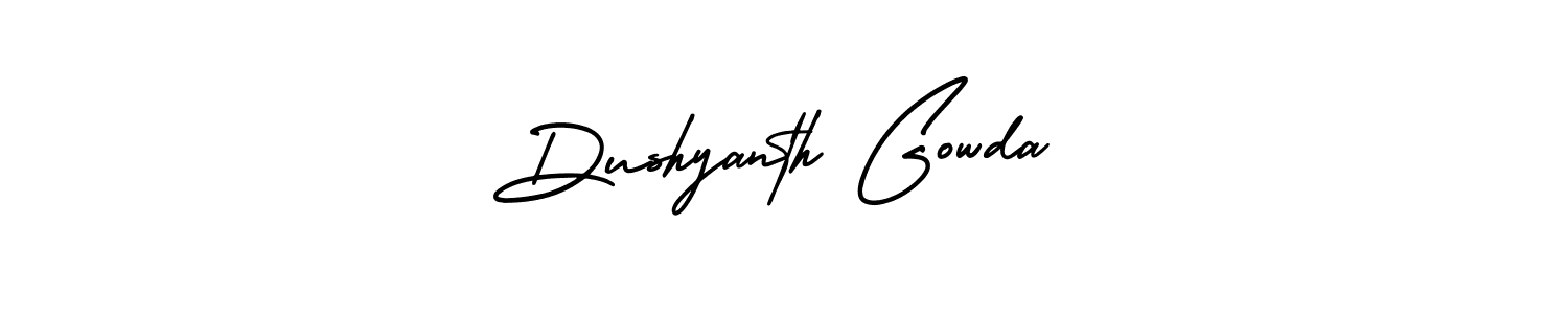 Use a signature maker to create a handwritten signature online. With this signature software, you can design (AmerikaSignatureDemo-Regular) your own signature for name Dushyanth Gowda. Dushyanth Gowda signature style 3 images and pictures png