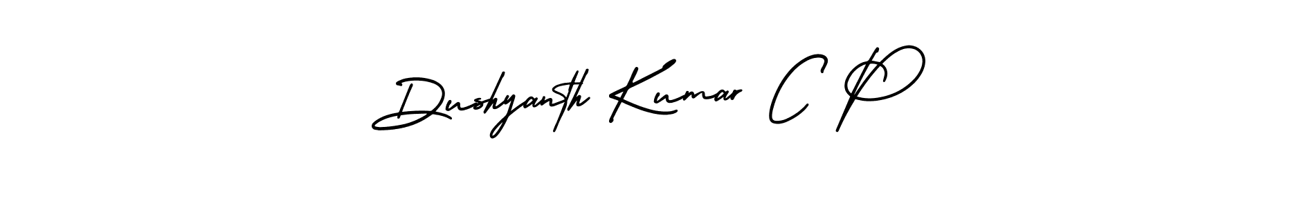 if you are searching for the best signature style for your name Dushyanth Kumar C P. so please give up your signature search. here we have designed multiple signature styles  using AmerikaSignatureDemo-Regular. Dushyanth Kumar C P signature style 3 images and pictures png