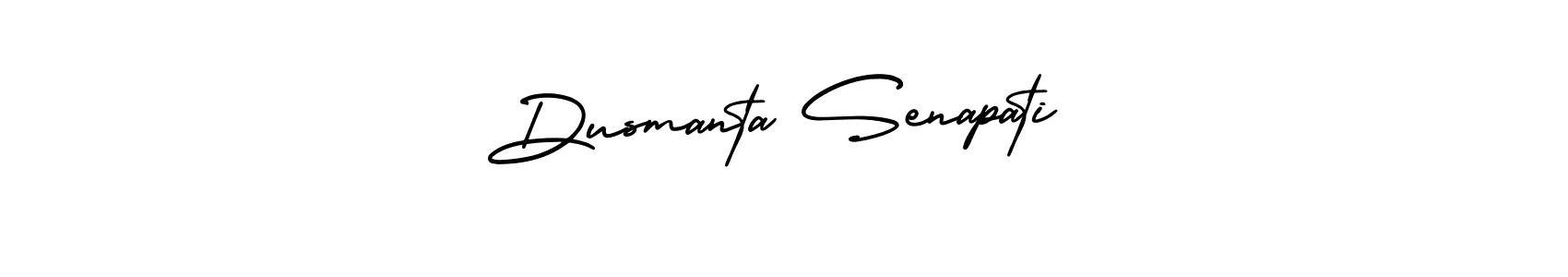 You should practise on your own different ways (AmerikaSignatureDemo-Regular) to write your name (Dusmanta Senapati) in signature. don't let someone else do it for you. Dusmanta Senapati signature style 3 images and pictures png