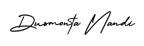 Enhance your business communications with Dusmonta Nandi signature in AmerikaSignatureDemo-Regular lettering. Clean, modern, and universally compatible. Dusmonta Nandi signature style 3 images and pictures png