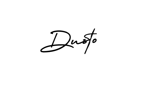 Dusto stylish signature style. Best Handwritten Sign (AmerikaSignatureDemo-Regular) for my name. Handwritten Signature Collection Ideas for my name Dusto. Dusto signature style 3 images and pictures png