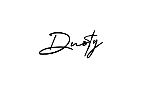 It looks lik you need a new signature style for name Dusty. Design unique handwritten (AmerikaSignatureDemo-Regular) signature with our free signature maker in just a few clicks. Dusty signature style 3 images and pictures png