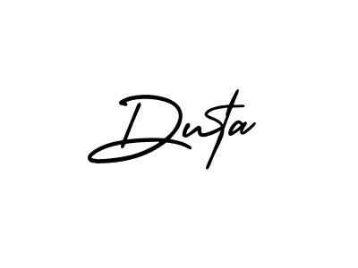 Design your own signature with our free online signature maker. With this signature software, you can create a handwritten (AmerikaSignatureDemo-Regular) signature for name Duta. Duta signature style 3 images and pictures png