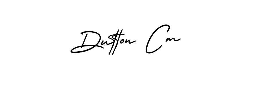 It looks lik you need a new signature style for name Dutton Cm. Design unique handwritten (AmerikaSignatureDemo-Regular) signature with our free signature maker in just a few clicks. Dutton Cm signature style 3 images and pictures png