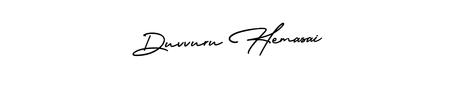Design your own signature with our free online signature maker. With this signature software, you can create a handwritten (AmerikaSignatureDemo-Regular) signature for name Duvvuru Hemasai. Duvvuru Hemasai signature style 3 images and pictures png