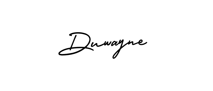 Make a beautiful signature design for name Duwayne. With this signature (AmerikaSignatureDemo-Regular) style, you can create a handwritten signature for free. Duwayne signature style 3 images and pictures png