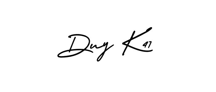 Create a beautiful signature design for name Duy K47. With this signature (AmerikaSignatureDemo-Regular) fonts, you can make a handwritten signature for free. Duy K47 signature style 3 images and pictures png