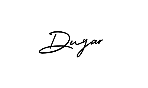 Design your own signature with our free online signature maker. With this signature software, you can create a handwritten (AmerikaSignatureDemo-Regular) signature for name Duyar. Duyar signature style 3 images and pictures png