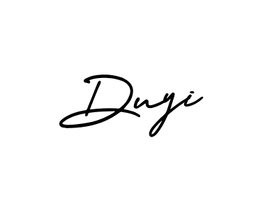 How to make Duyi name signature. Use AmerikaSignatureDemo-Regular style for creating short signs online. This is the latest handwritten sign. Duyi signature style 3 images and pictures png