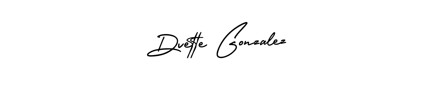 Make a short Dvette Gonzalez signature style. Manage your documents anywhere anytime using AmerikaSignatureDemo-Regular. Create and add eSignatures, submit forms, share and send files easily. Dvette Gonzalez signature style 3 images and pictures png