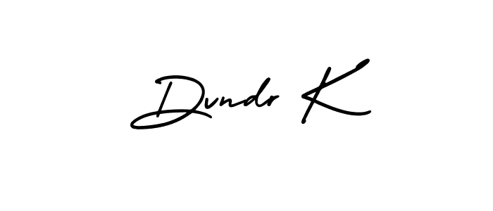 Dvndr K stylish signature style. Best Handwritten Sign (AmerikaSignatureDemo-Regular) for my name. Handwritten Signature Collection Ideas for my name Dvndr K. Dvndr K signature style 3 images and pictures png