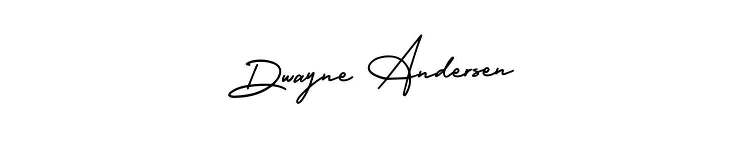 You should practise on your own different ways (AmerikaSignatureDemo-Regular) to write your name (Dwayne Andersen) in signature. don't let someone else do it for you. Dwayne Andersen signature style 3 images and pictures png