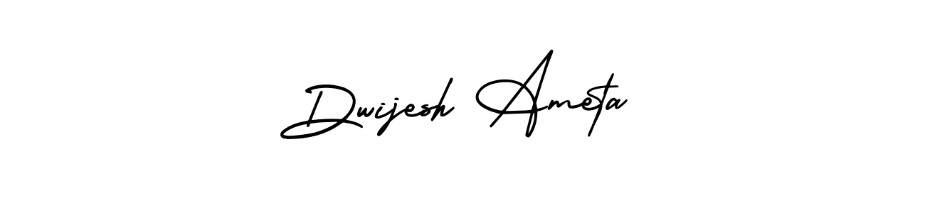 Dwijesh Ameta stylish signature style. Best Handwritten Sign (AmerikaSignatureDemo-Regular) for my name. Handwritten Signature Collection Ideas for my name Dwijesh Ameta. Dwijesh Ameta signature style 3 images and pictures png
