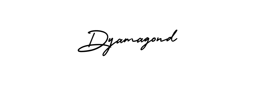 The best way (AmerikaSignatureDemo-Regular) to make a short signature is to pick only two or three words in your name. The name Dyamagond include a total of six letters. For converting this name. Dyamagond signature style 3 images and pictures png