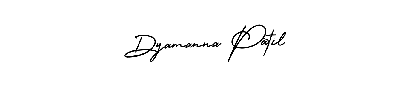 You should practise on your own different ways (AmerikaSignatureDemo-Regular) to write your name (Dyamanna Patil) in signature. don't let someone else do it for you. Dyamanna Patil signature style 3 images and pictures png