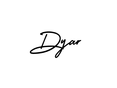 Use a signature maker to create a handwritten signature online. With this signature software, you can design (AmerikaSignatureDemo-Regular) your own signature for name Dyar. Dyar signature style 3 images and pictures png