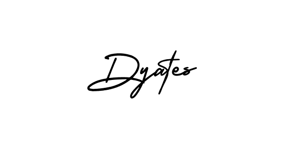 It looks lik you need a new signature style for name Dyates. Design unique handwritten (AmerikaSignatureDemo-Regular) signature with our free signature maker in just a few clicks. Dyates signature style 3 images and pictures png