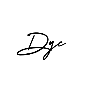 Make a beautiful signature design for name Dyc. With this signature (AmerikaSignatureDemo-Regular) style, you can create a handwritten signature for free. Dyc signature style 3 images and pictures png