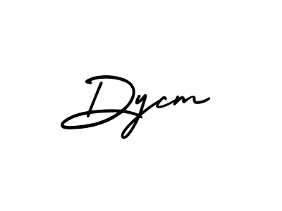 How to make Dycm name signature. Use AmerikaSignatureDemo-Regular style for creating short signs online. This is the latest handwritten sign. Dycm signature style 3 images and pictures png