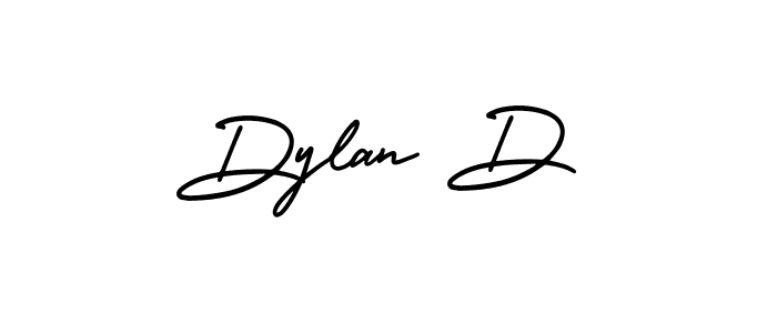 You should practise on your own different ways (AmerikaSignatureDemo-Regular) to write your name (Dylan D) in signature. don't let someone else do it for you. Dylan D signature style 3 images and pictures png