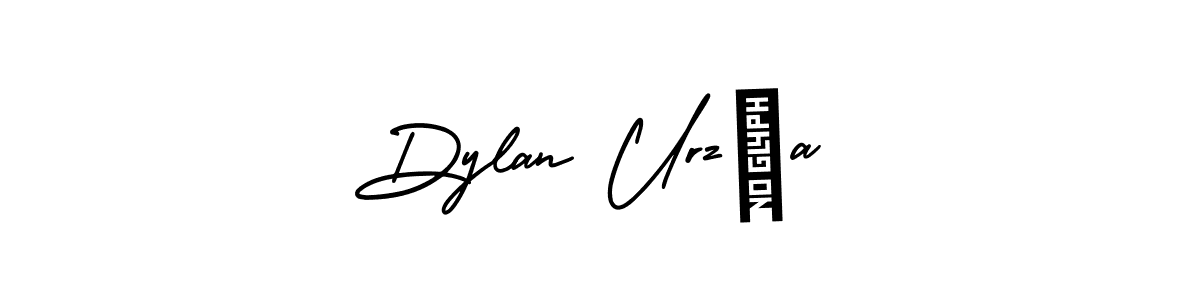 The best way (AmerikaSignatureDemo-Regular) to make a short signature is to pick only two or three words in your name. The name Dylan Urzúa include a total of six letters. For converting this name. Dylan Urzúa signature style 3 images and pictures png