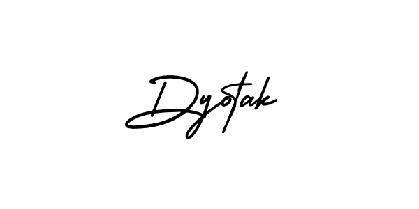 The best way (AmerikaSignatureDemo-Regular) to make a short signature is to pick only two or three words in your name. The name Dyotak include a total of six letters. For converting this name. Dyotak signature style 3 images and pictures png