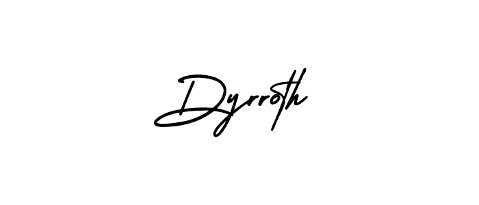 How to make Dyrroth signature? AmerikaSignatureDemo-Regular is a professional autograph style. Create handwritten signature for Dyrroth name. Dyrroth signature style 3 images and pictures png