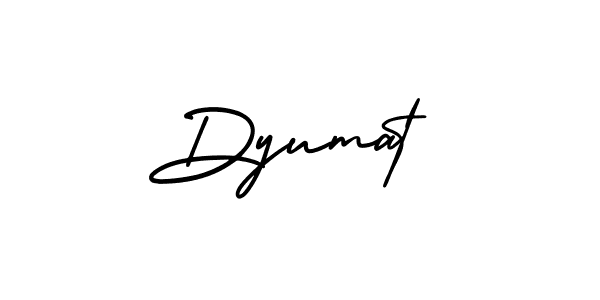 Create a beautiful signature design for name Dyumat. With this signature (AmerikaSignatureDemo-Regular) fonts, you can make a handwritten signature for free. Dyumat signature style 3 images and pictures png