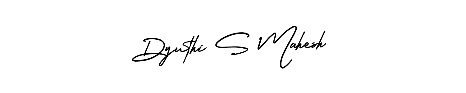 How to make Dyuthi S Mahesh name signature. Use AmerikaSignatureDemo-Regular style for creating short signs online. This is the latest handwritten sign. Dyuthi S Mahesh signature style 3 images and pictures png