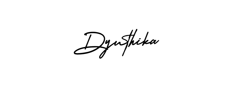Use a signature maker to create a handwritten signature online. With this signature software, you can design (AmerikaSignatureDemo-Regular) your own signature for name Dyuthika. Dyuthika signature style 3 images and pictures png