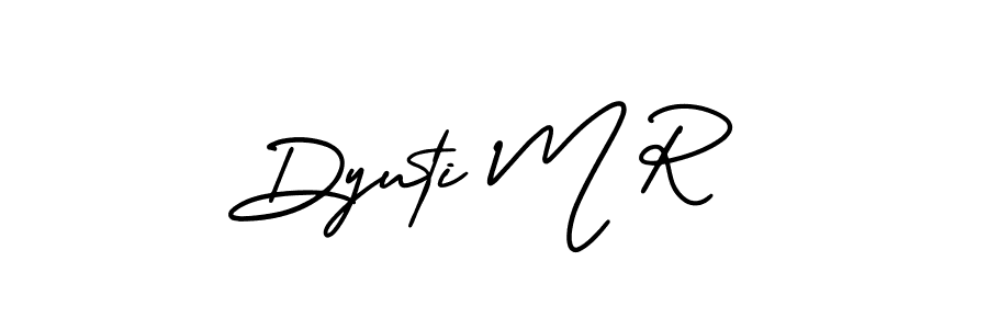 Make a beautiful signature design for name Dyuti M R. With this signature (AmerikaSignatureDemo-Regular) style, you can create a handwritten signature for free. Dyuti M R signature style 3 images and pictures png